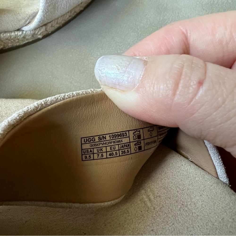 UGG Trina Wedge Sandals Nude Size 9.5 - Picture 6 of 11